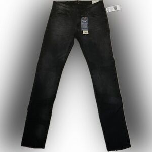 DC Men's Dark Black Slim Straight Jeans